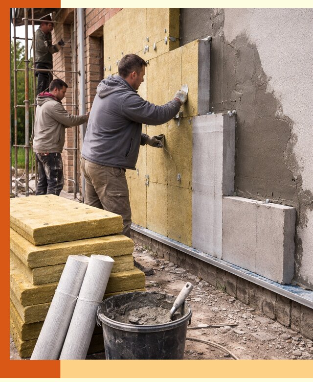 Утепление кирпичного дома под ключ в Азнакаево