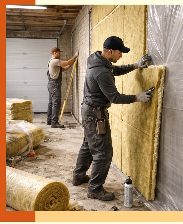 Утепление гаража под ключ в Азнакаево — все виды теплоизоляции