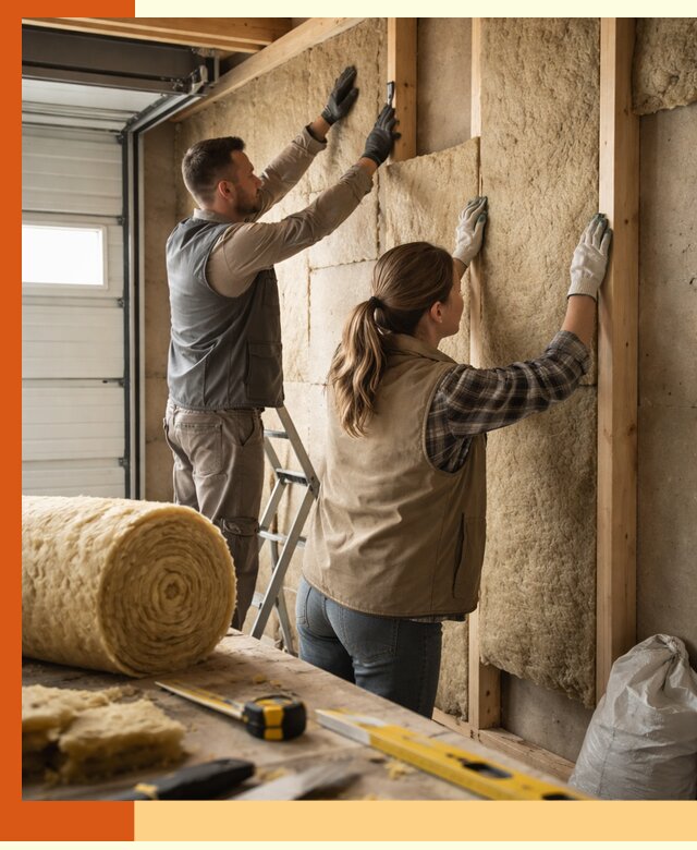 Утепление гаража изнутри в Азнакаево: быстро и надежно