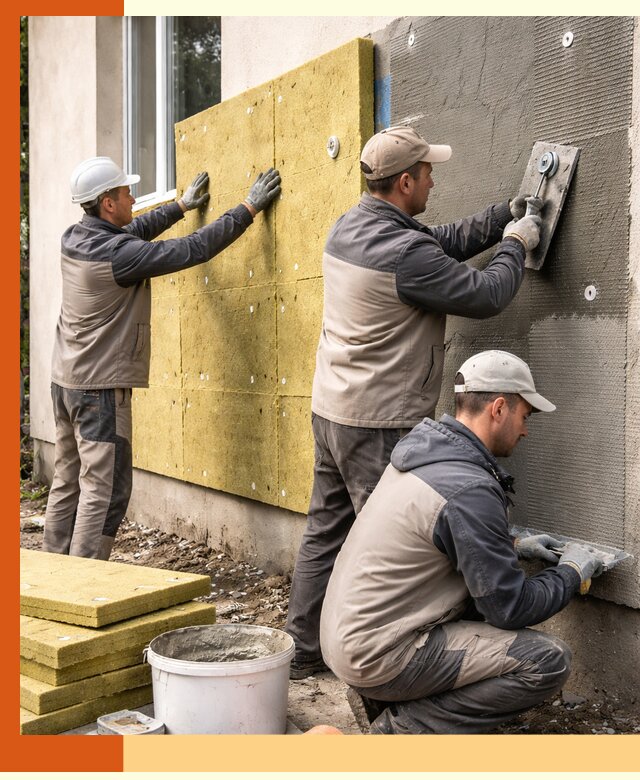 Утепление фасада под штукатурку в Азнакаево — энергоэффективная технология