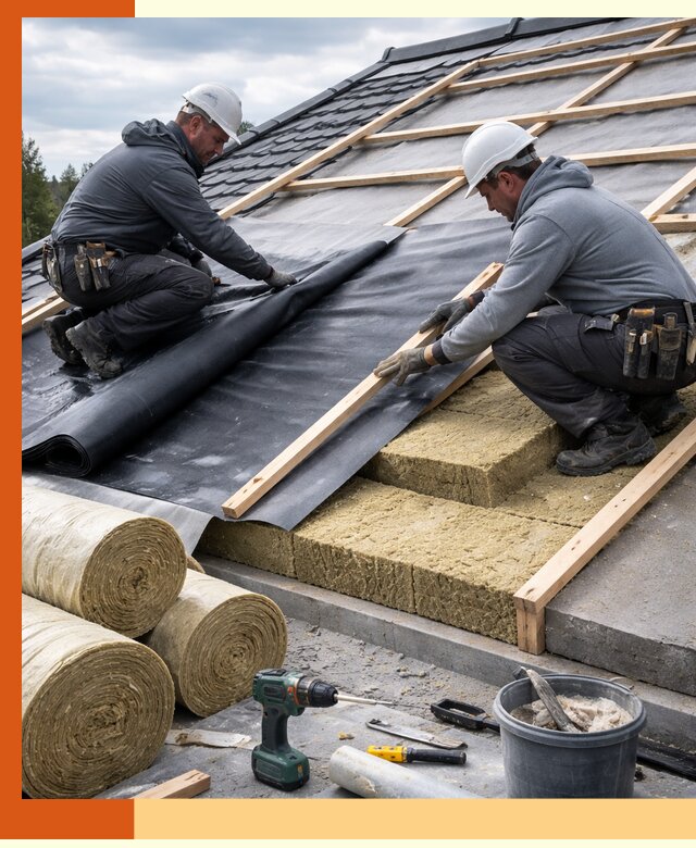 Утепление крыши снаружи в Азнакаево: профессиональная теплоизоляция