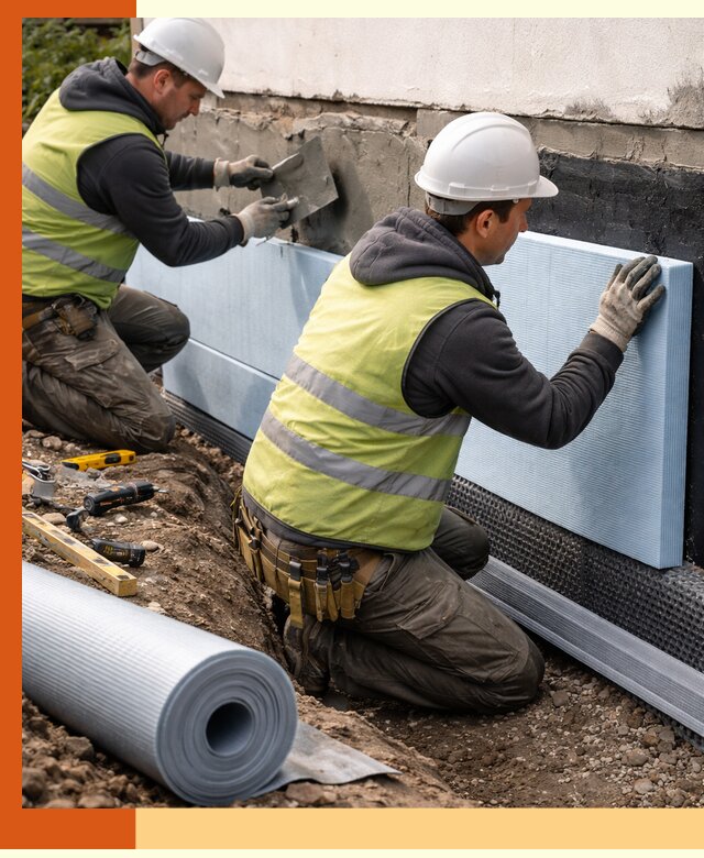 Утепление фундамента снаружи в Азнакаево — профессиональная теплоизоляция