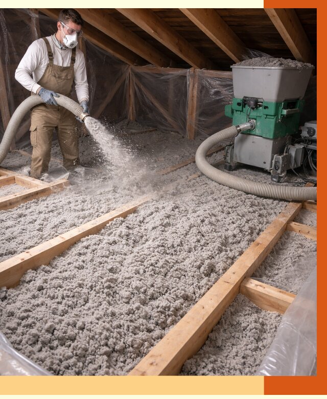 Утепление чердака эковатой в Азнакаево от 1488 руб/м2 — заказать у ТепломастерЗнк