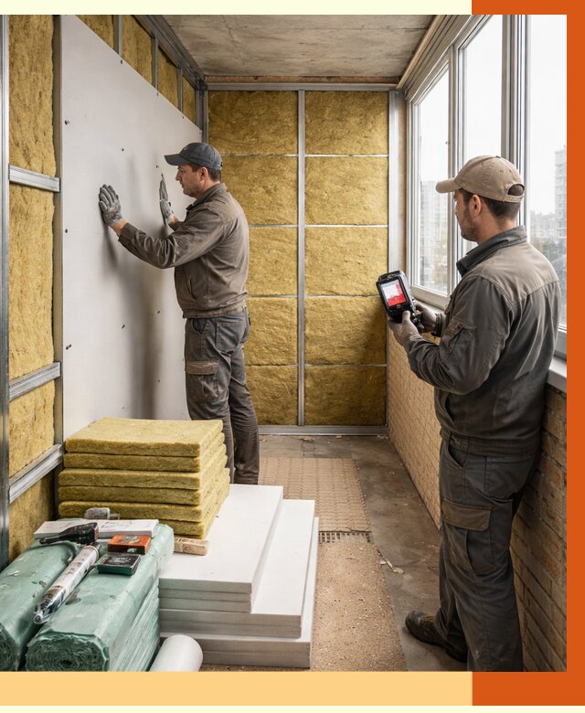 Утепление балкона в Азнакаеве от 4618 руб. под ключ | ТепломастерЗнк