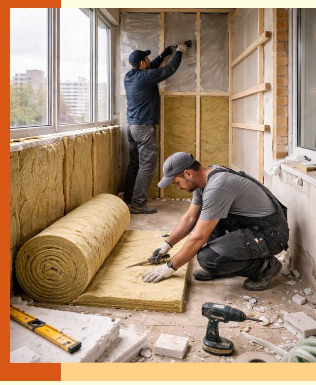 Утепление балкона под ключ в Азнакаеве качественно и быстро