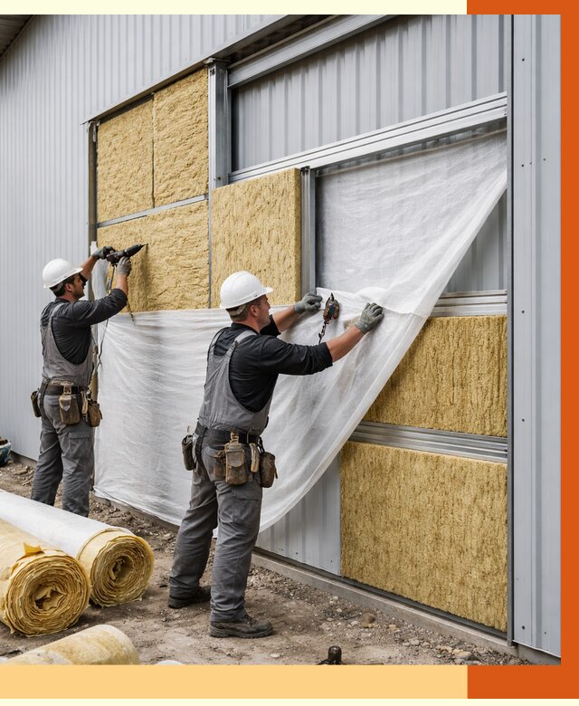 Утепление металлического склада в Азнакаево от 4618 руб/м2 — комплексное утепление под ключ | ТепломастерЗнк