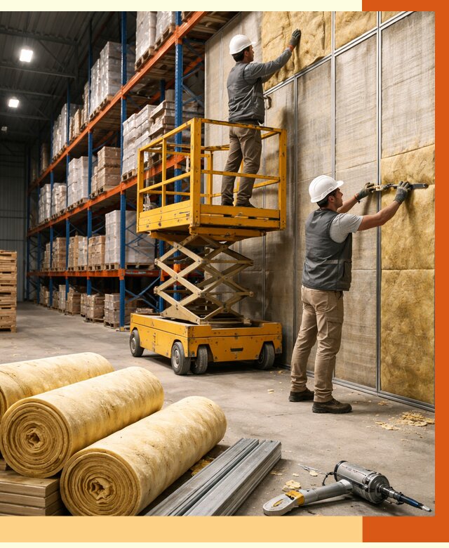 Утепление торгового склада в Азнакаево от 3284 руб/м2 — комплексно и под ключ | ТепломастерЗнк