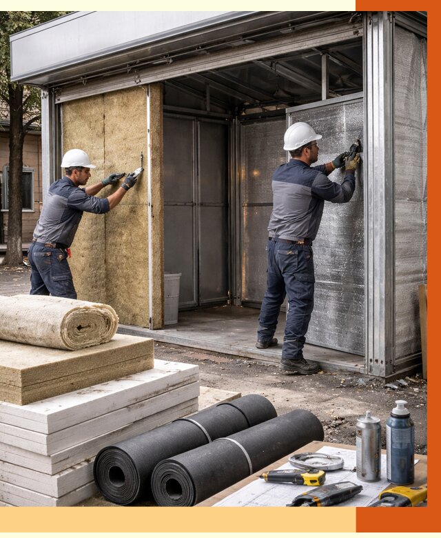 Утепление павильона шаурма в Азнакаево под ключ от 1231 руб. за м² | ТепломастерЗнк