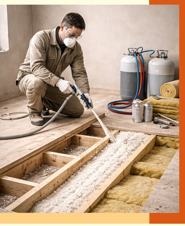 Заполнение полостей межэтажного перекрытия в Азнакаево от 4310 руб. | ТепломастерЗнк