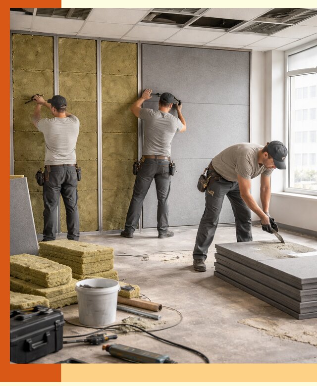 Профессиональная шумоизоляция офисов в Азнакаево для комфорта сотрудников