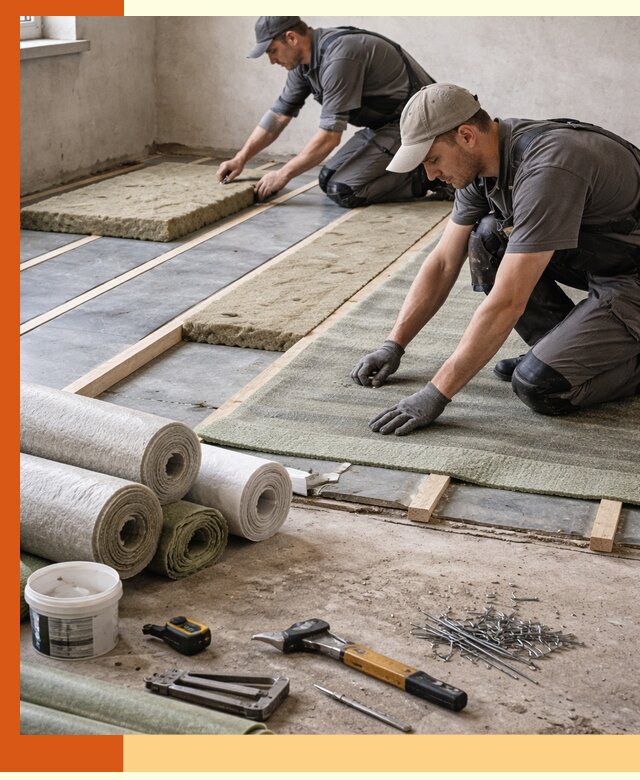 Шумоизоляция пола в Азнакаево — профессиональная звукоизоляция помещений