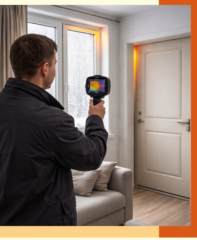 Тепловизионное обследование окон и дверей в Азнакаево от 4618 руб. | ТепломастерЗнк